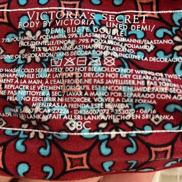 Victoria Secret Body by Victoria Lined Demi Bra size 38C excellent condition - Picture 5 of 12